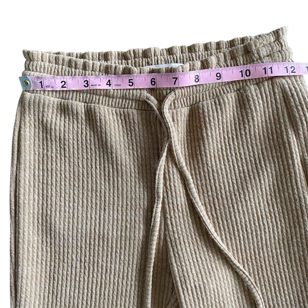 SO High Rise Flare Brown Tan Ribbed Lounge Pants Sz XS Hippie Boho Athleisure - Picture 8 of 10